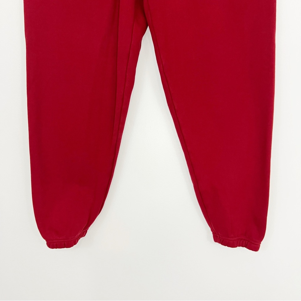 Skims Cotton Fleece Classic Jogger Sweatpants in Brick Red Size Small - Picture 4 of 9